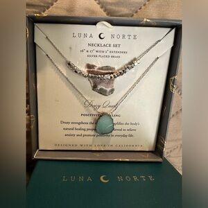 Luna Norte Druzy Quartz Necklace Set